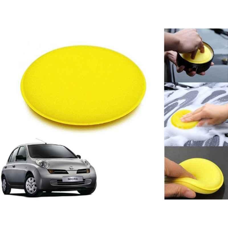 Auto Pearl Polyurethane Beige Washing & Waxing Polish Foam Sponge for Micra
