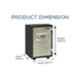 Ozone FP-11V 390x355x525mm Steel Green Warrior Fireproof Safe