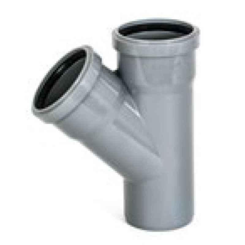Hepworth 82mm PVC 45 Deg Single Y Branch Pipe Tee, S27/3