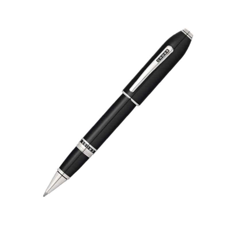 Cross Peerless 125 Black Ink Lacquer Roller Ball Pen with 1 Pc Black Gel Ink Refill Set, AT0705-1