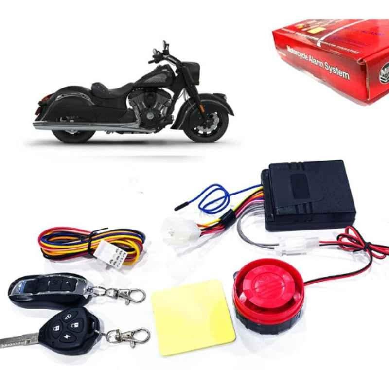 Auto Pearl 12V Black Two-Way Anti Theft Motorcycle Alarm Kit with 2 Pcs Remote for Chief Dark Horse