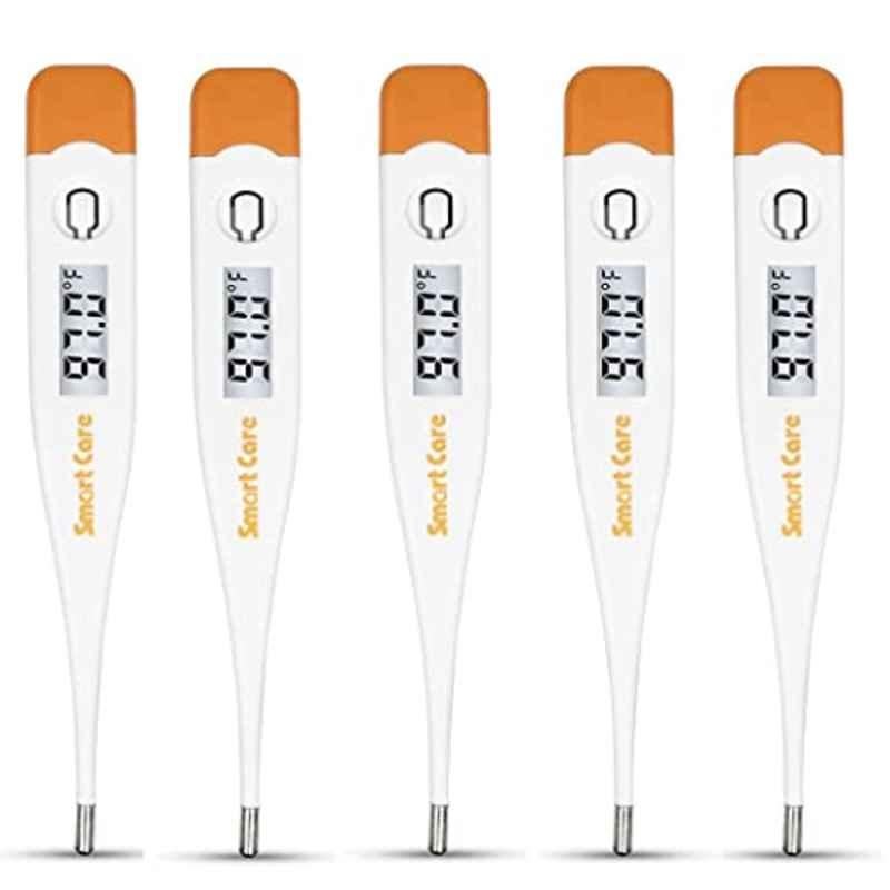 Smart Care SCT02 Metal White LCD Digital Thermometer, TM02 (Pack of 5)