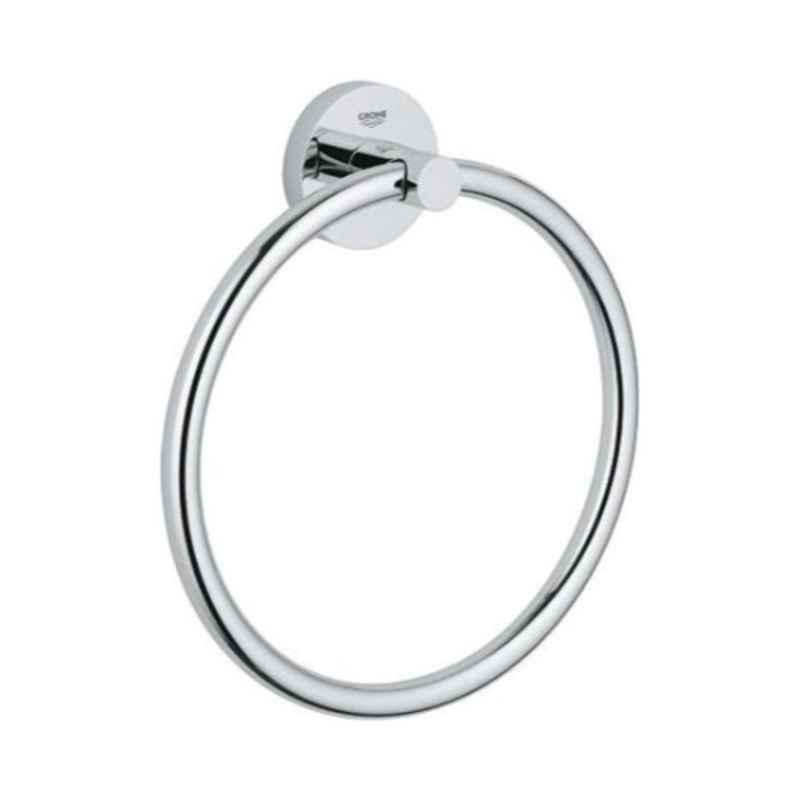 Grohe Essentials 201x44mm Silver Towel Ring, 40365001