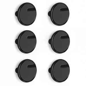 Plantex Knobs for Drawers/Drawer Knobs/Round Knob for Cabinets/Pull-Push Knob for Kitchen/Bedroom/Drawer - Pack of 6 (SH-433, DC-Black & Z-Black)