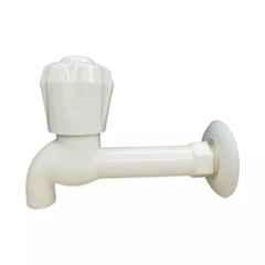 Fastgear PVC White Chrome Finish Long Body Tap, FG1181 (Pack of 1)