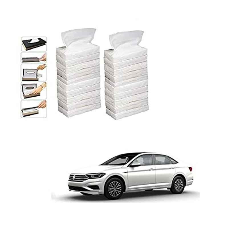 Kozdiko 100 Pulls Dispenser Box Refiller Tissue Paper with 200 Sheets for Volkswagen New Jetta 2015-Present (Pack of 20)
