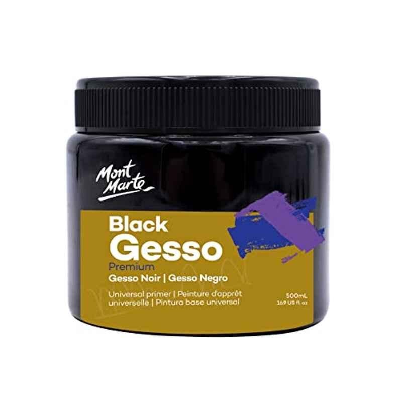 Mont Marte 500ml Black Gesso Paint