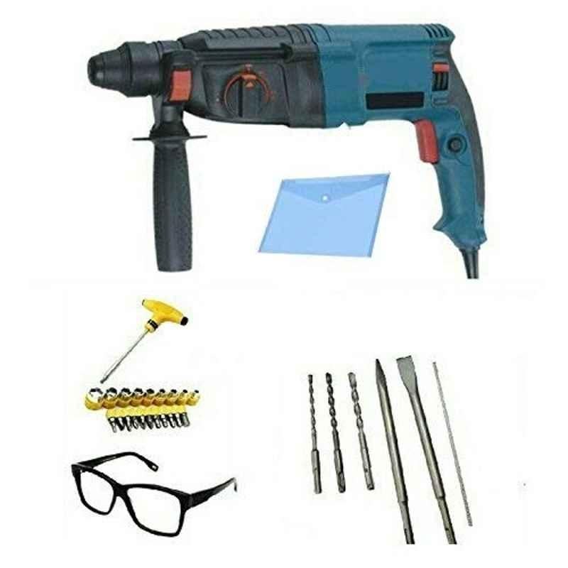 Krost 1 (26mm) Powerful Rotary Hammer Drill Machine With 3 Modes With Free Safety Goggles, T Spanner Set Plus Document Folder