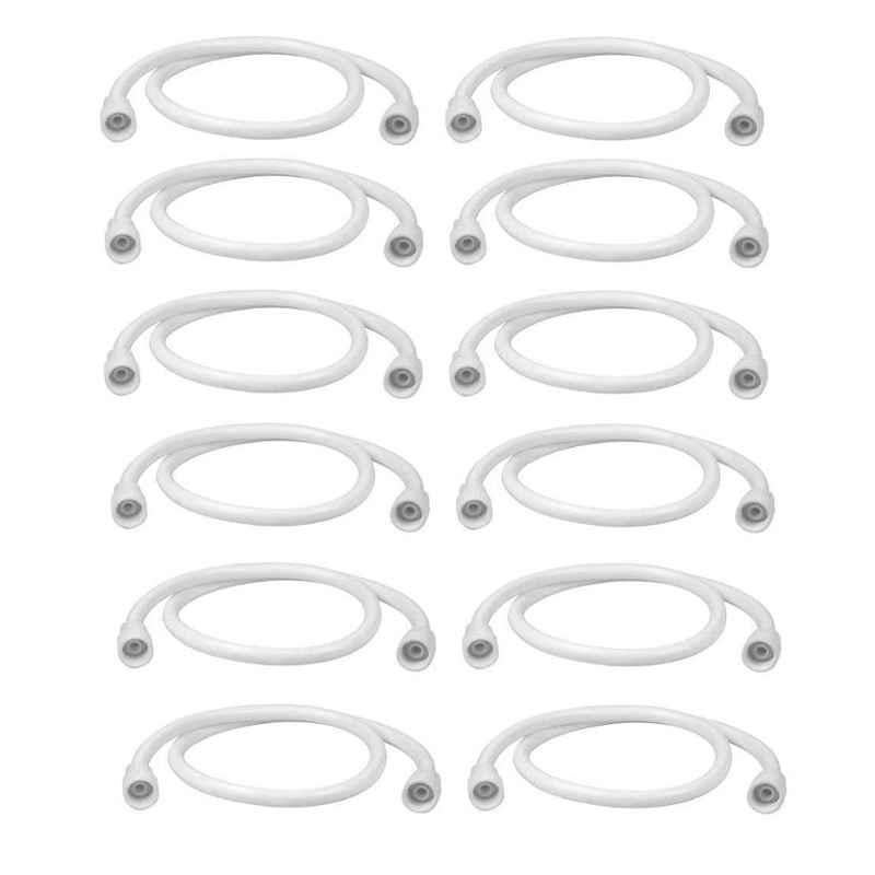 Spazio 24inch PVC PTMT Connection White Pipe for Geyser & Wash Basin (Pack of 12)
