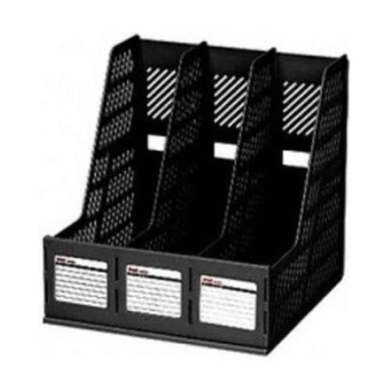 Deli E9845 Black Plastic Magazine Holder