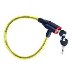Bonus 333 22 inch Alloy Steel & PVC Gold Key Operated Cable Cycle Lock