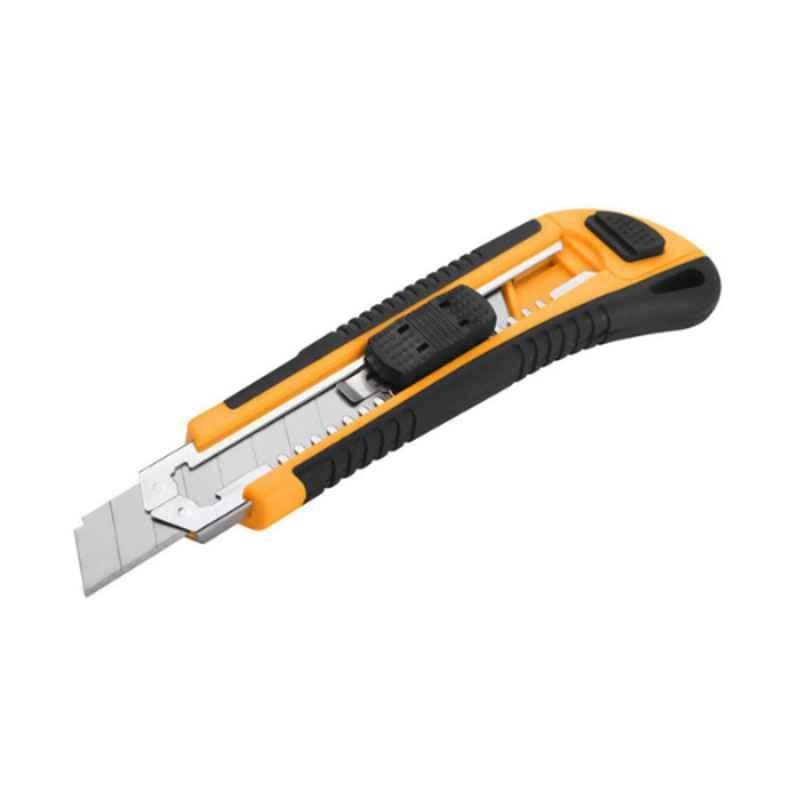 Tolsen ABS & TPR Snap-Off Blade Knife with Flat Push Button, 30003