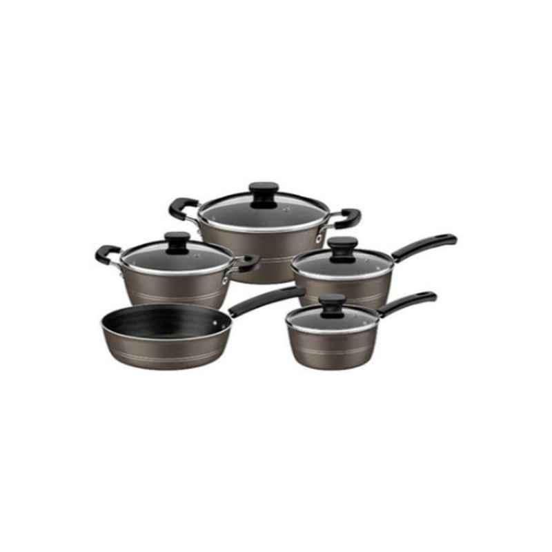 Tramontina 5Pcs Aluminium Grey Cookware Set with Lid, 20499615