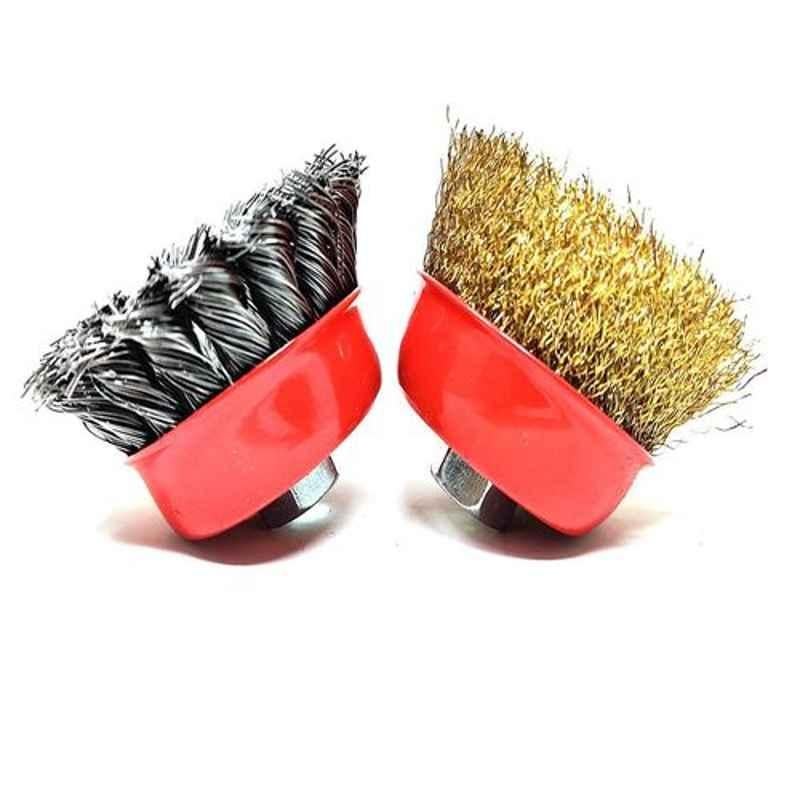 Buy H9 3Pcs Twisted & Crimped Wire Cup Brush Set Online At Price ₹317