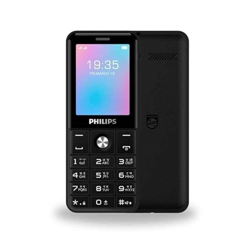 Philips E2221 2.4 inch Black Single Sim Keypad Feature Phone