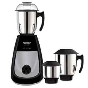 Maharaja Whiteline Joy Turbo 750W Black & Silver Mixer Grinder with 3 Jars