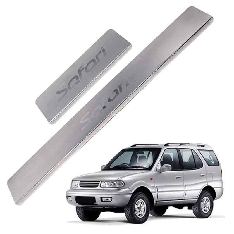Galio GFS-010 4 Pcs Non-LED Stainless Steel Footstep Door Sill Plate Set for TATA Safari