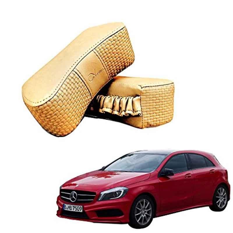 Kozdiko 2 Pcs Memory Foam Beige Luxurious Neck Rest Set for Mercedes Benz A-Class, koz_28912