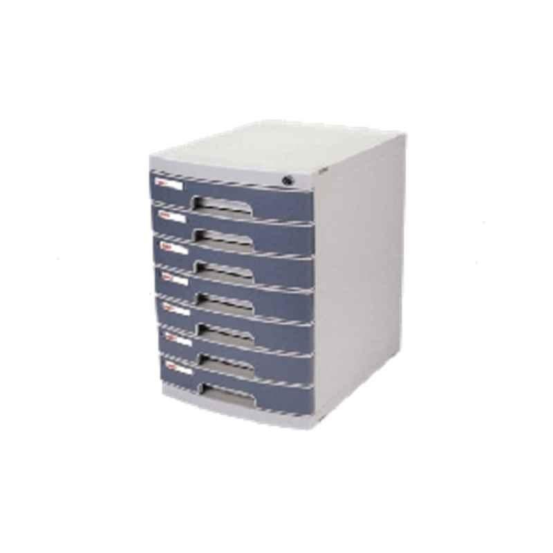 Deli 7 Drawer Blue Cabinet with Lock in Front