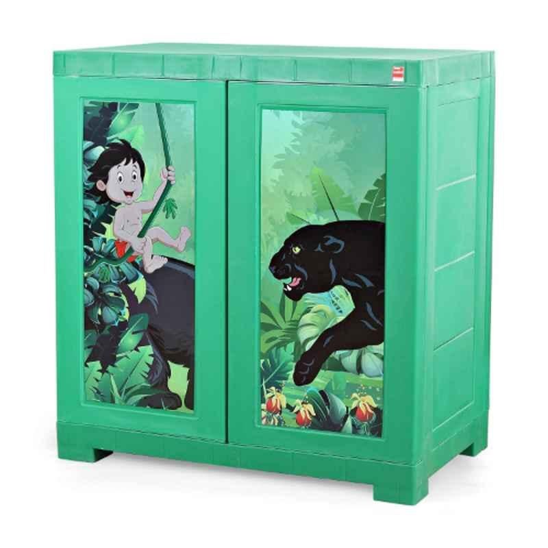 Cello Novelty 38.1x61x63.5cm Plastic Green 2 Doors Compact Cupboard