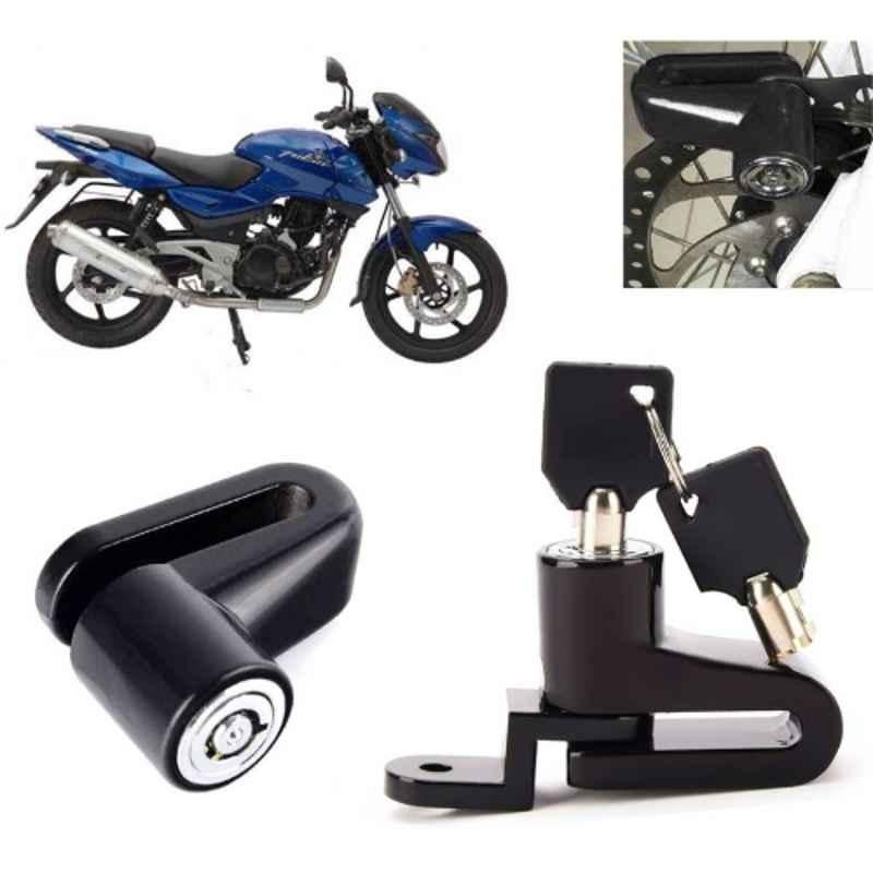Auto Pearl Steel Black Heavy Duty Anti-Theft Disc Brake Lock for Pulsar 220 DTS-i, Lock_082