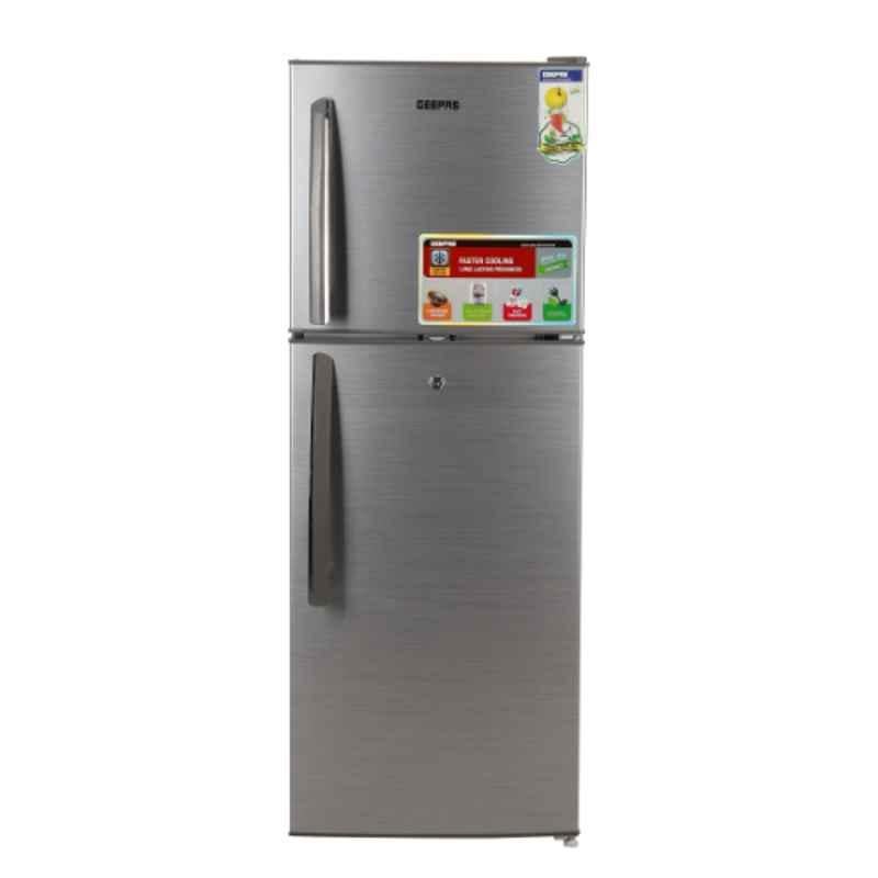 Geepas 220-240V 200L Double Door Refrigerator, GRF2209SXE