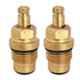 Spazio 1/2 inch Elegant Bath Decor Brass Cartridge Quarter Turn Faucet Valve (Pack of 2)