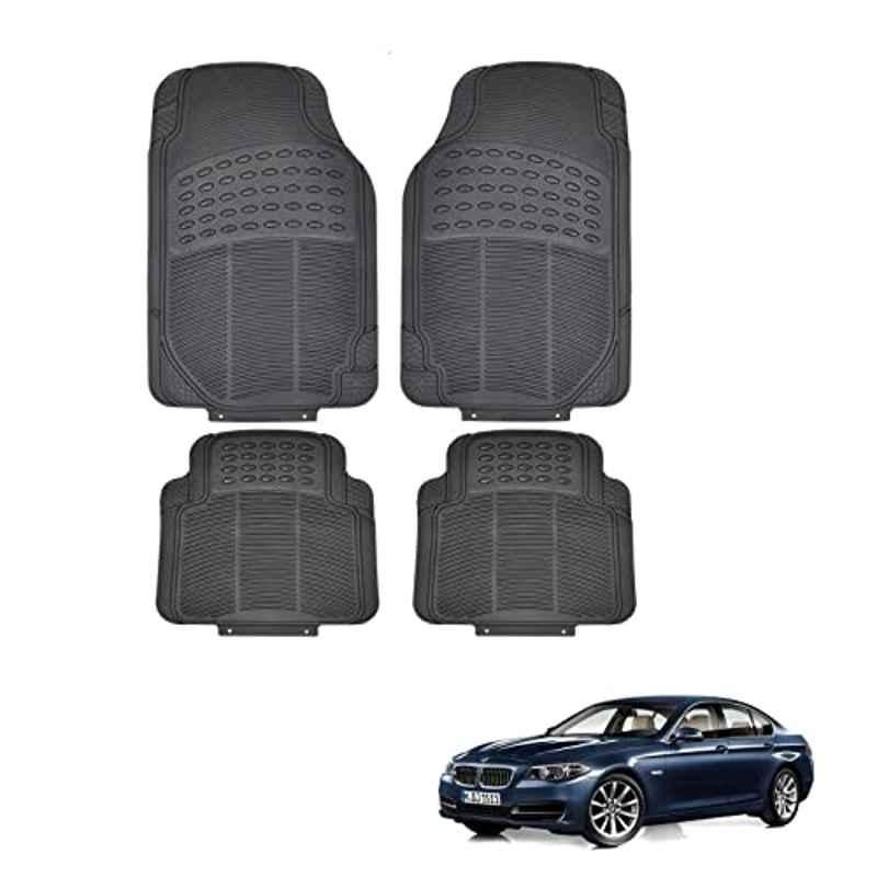 Kozdiko 4 Pcs Rubber Black Car Simple Floor Mat Set for BMW 5 Series