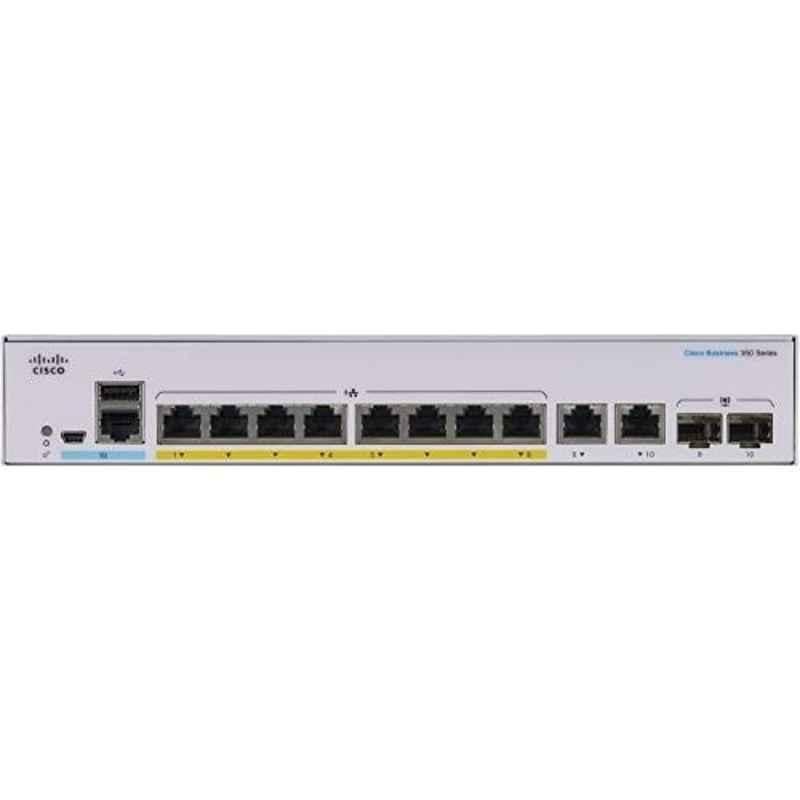 Cisco CBS350 8-Port GEI PoEI Ext PSI 2x1G Combo Managed Switch, CBS350-8P-E-2G-EU