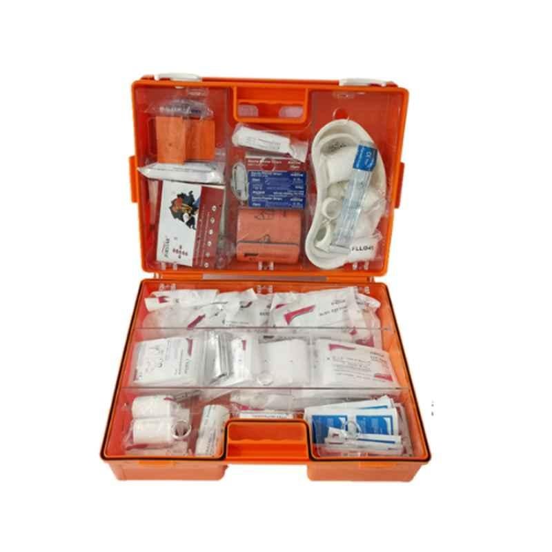 Firstar Plastic Orange First Aid Kit, FAFS037