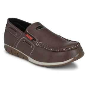 Kavacha S68 Leather Steel Toe Brown Work Safety Shoes, Size: 10