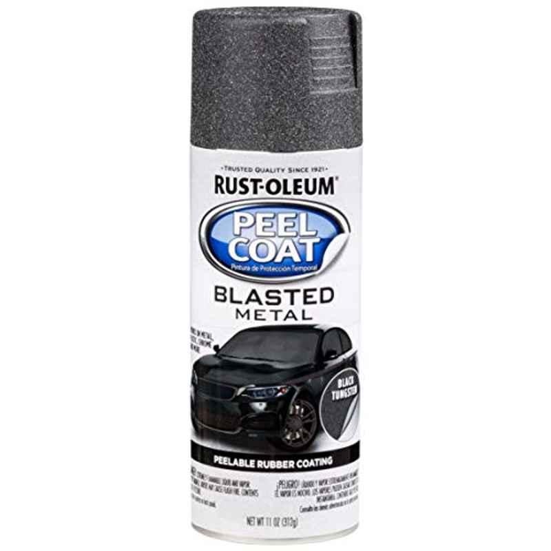 Rust-Oleum Peel Coat 11 Oz Black Tungsten Metallic Blasted Metal Peelable Rubber Coating Spray