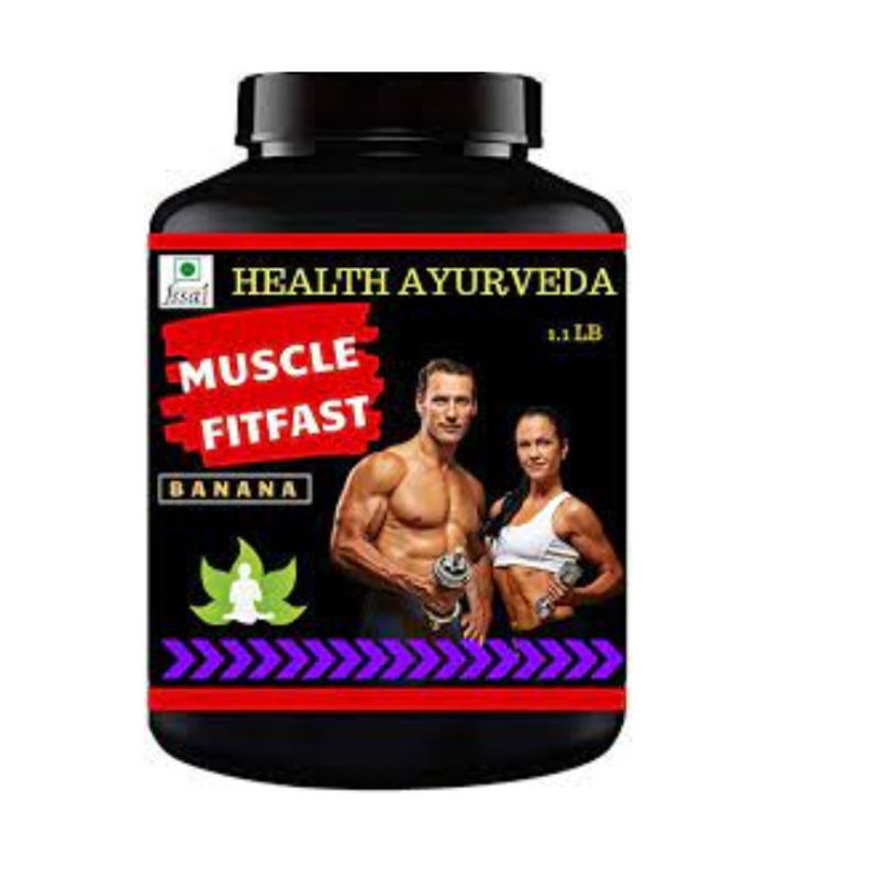 Health Ayurveda 500g Banana Muscle Fit Fast Weight Gainer
