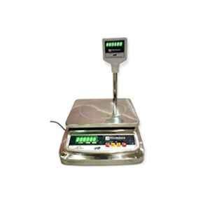 KiloMaxx KM-23 50kg 10x12 inch Stainless Steel Silver Weighing Scale with Dual Display