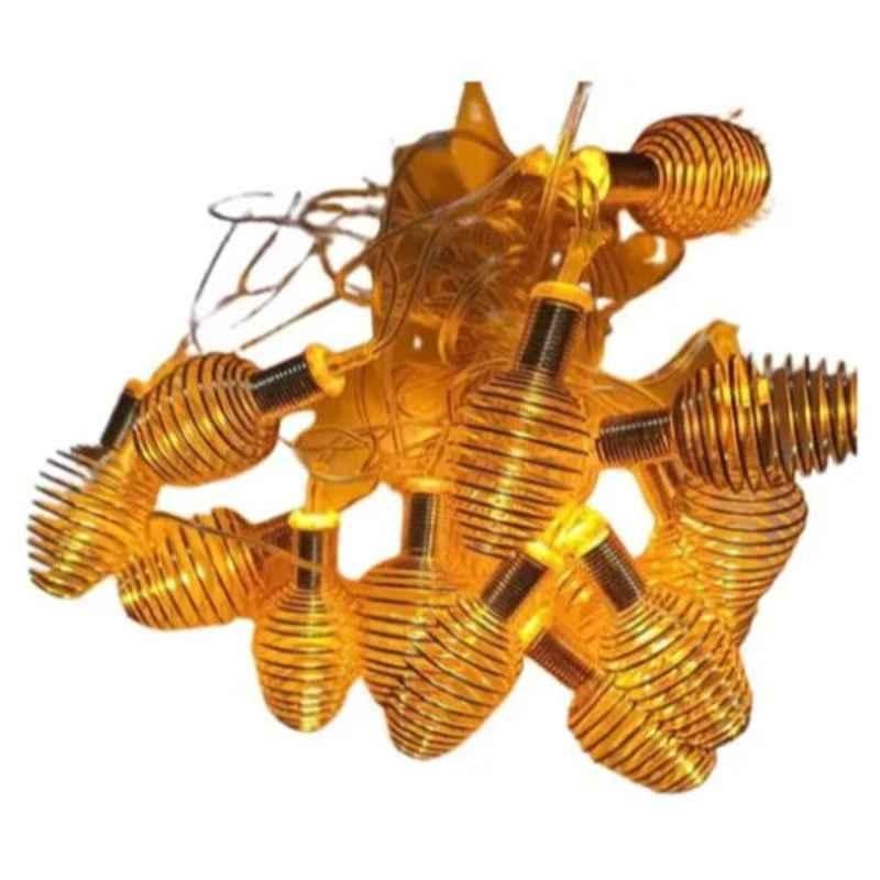 Ever Forever 3m Metal Bulb Holder Design Golden & Yellow Pixel Light, SPRINGHOLDER