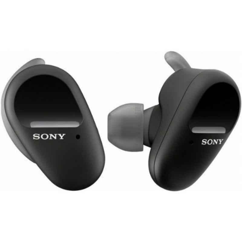 Sony 6mm 18hrs Black True Wireless Sport In Ear Earbuds with Noise Cancelling, WF-SP800N/B