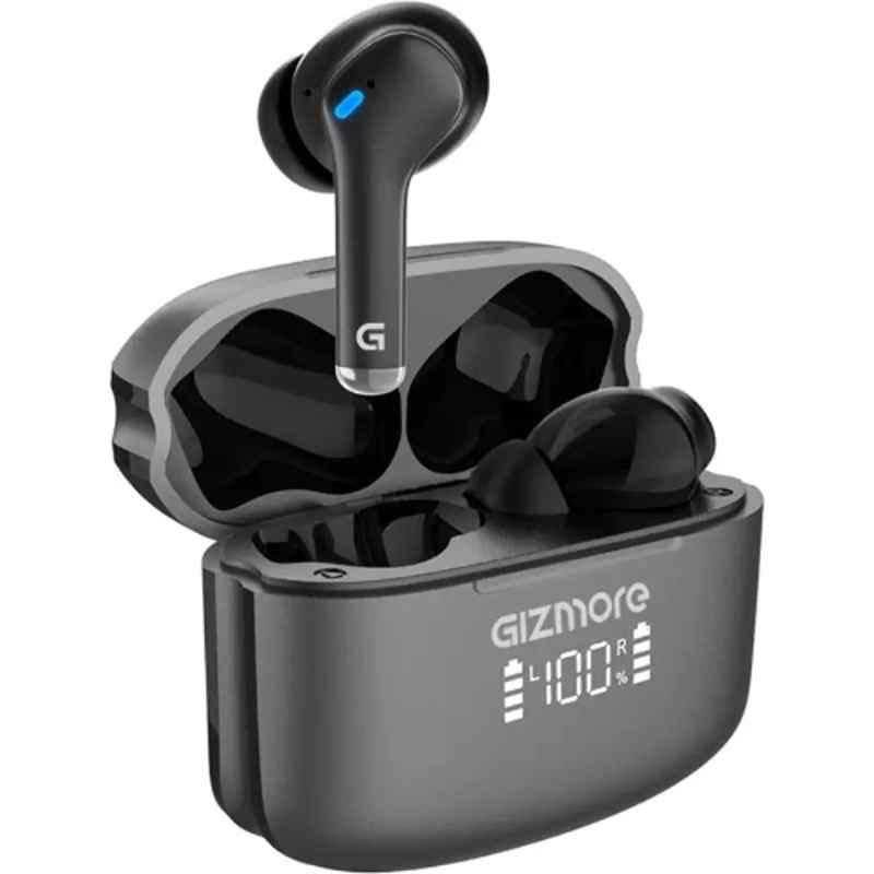 Gizmore GizBud 808 Wave TWS Black Bluetooth Earbuds with Low Latency