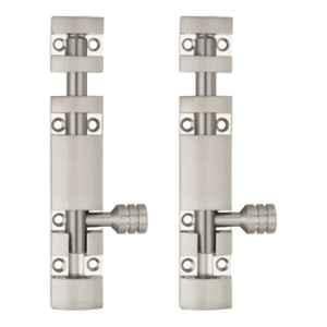 Atom 4 inch Aluminium Satin Finish Heavy Duty Joint-Less Tower Bolt, TB002-04 inch-SS-102 (Pack of 2)