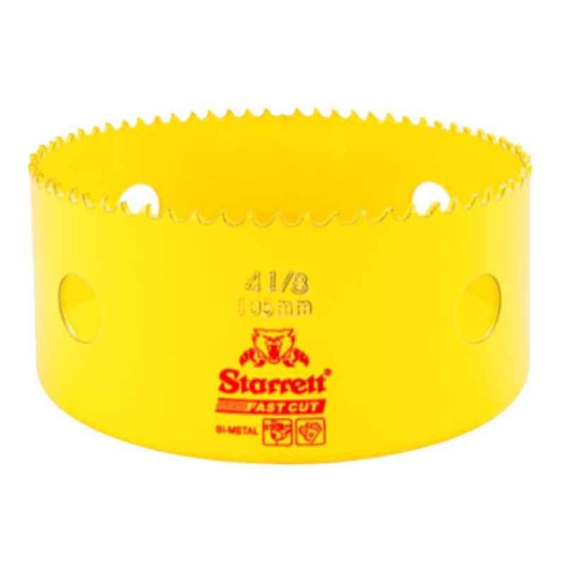 Starrett Fast Cut 105mm Yellow Bi Metal Hole Saw, FCH0418-G