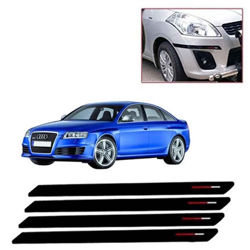 Kozdiko 4 Pcs Black & Red Bumper Protector Set for Audi RS6