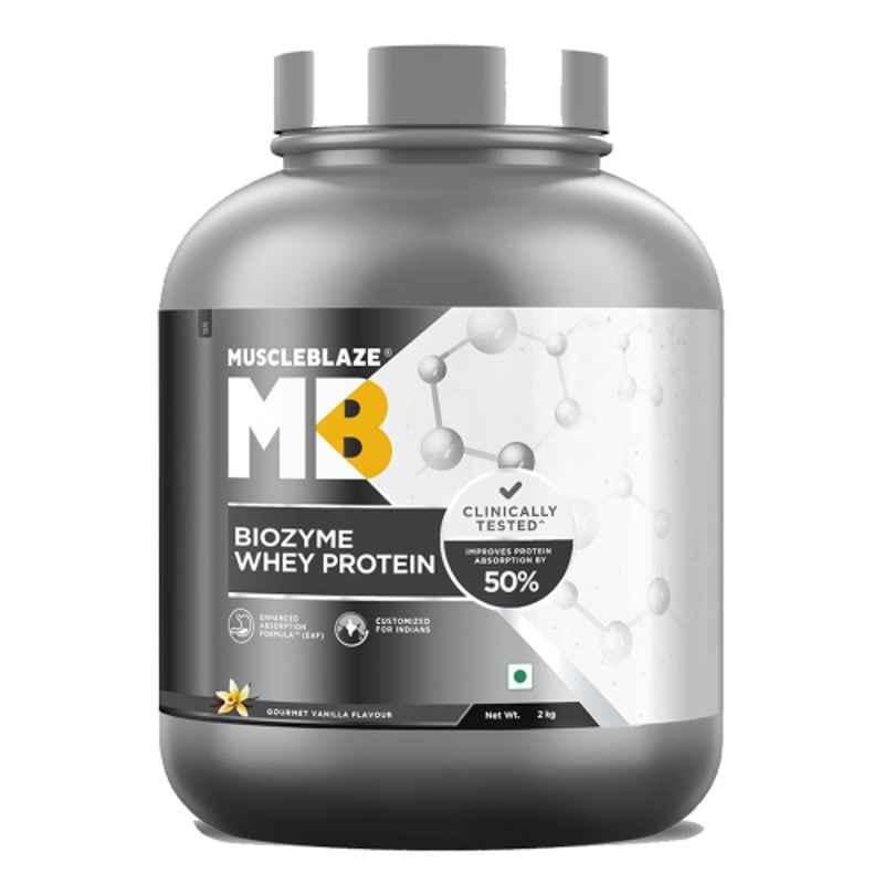 MuscleBlaze 2kg Garment Vanilla Biozyme Whey Protein