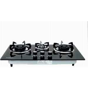 Kapli 3 Burners Toughned Glass Built-in Gas Hob with Automatic Ignition, KAIHT3BDEC2025
