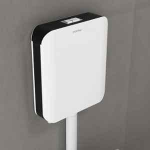 Plantex 7 Litre Polypropylene White & Black Cistern Flush Tank for Bathroom, APS-4506