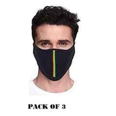AOW Pollution Half Face Bike Riding Mask Universal Fitting (Pack of 3) W-2