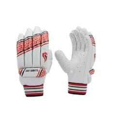 Shopeleven PVC & Mesh Red & White Cricket Batting Gloves