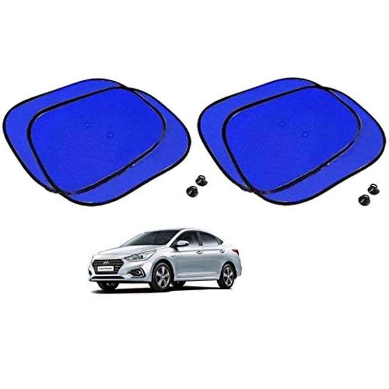 Kozdiko 4 Pcs Blue Chipkoo Car Window Sunshade Curtain Set for Hyundai Verna Nextgen 2017, koz_82948