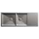 Carysil Quadro Double Bowl Stainless Steel Matt Finish Kitchen Sink with Drainer, Size: 52x20x8 inch