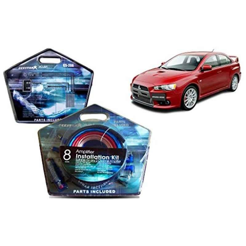 Auto Pearl Geestar Plus 8 Guage 2 Channel Amplifier Full Installation Kit for Mitsubishi Lancer, GS-208