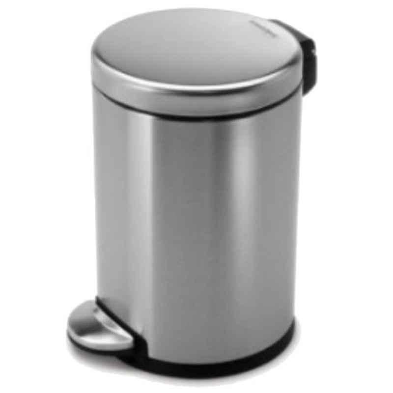 Delta Solutions 7L Stainless Steel Pedal Plain Dustbin