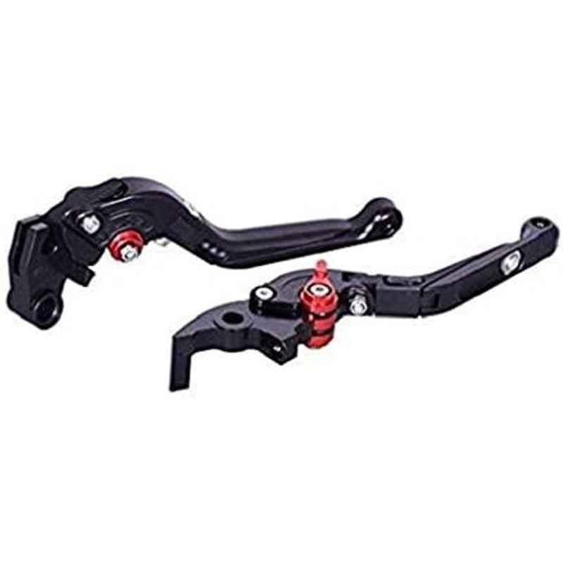 Meenu Arts World 6 Position Brake Clutch Lever (Black) Type-16 for R15 V3 Only (Set of 2)
